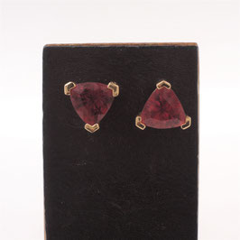 Boucles d'oreilles Tourmalines roses