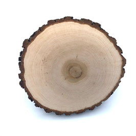 Baumscheibe Erle mit Rinde, 20 - 24 cm