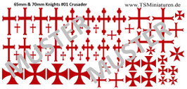 65mm - 70mm Wasserschieber Mittelalter #01 Templar Knights
