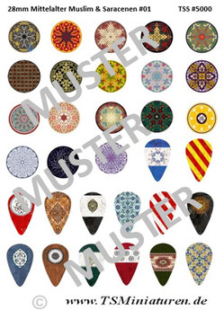 28mm Shield Sticker Muslims #01