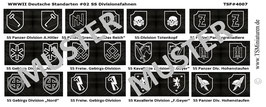 1:72 WWII Deutsche Standarten #02 Waffen SS Divisionsfahnen