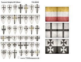 28mm Shield Sticker Teutonic Knights #01