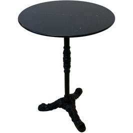 アクセントテーブル マーブルテーブル コーヒーテーブル 大理石テーブル アンティーク風テーブル ブラック アイアンベース 66500ST-BK
