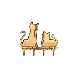 キーラック キーハンガー 壁掛けフック 猫 キャット CAT 真鍮製 真鍮雑貨 雑貨 鍵掛け クラシック ゴールド イタリア製 インテリア雑貨 金 真鍮 ブラス スティラーズ STILARS 388355