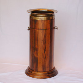 傘立て おしゃれ アンブレラスタンド アンティーク調 円筒形 樽型 古木 真鍮 イタリア製 カパーニ CAPANNI 301000