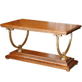 センター テーブル  ローテーブル おしゃれ コーヒーテーブル 木天板 テーブル カクテルテーブル 木製 イタリア製 古木 真鍮 カパーニ アンティーク CAPANNI 150016
