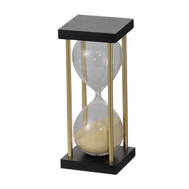 砂時計 30分砂時計 おしゃれ スクエア 角型 アンティーク風時計 真鍮製砂時計 クロック ブラス テーブルクロック 輸入インテリア雑貨 雑貨 85288HG