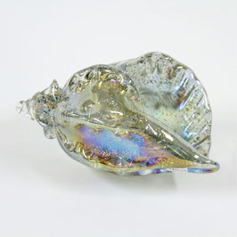 巻貝 シェル ほら貝 貝 置物 オブジェ グラスシェル ガラス オーナメント インテリア 雑貨 ガラスのオブジェ レインボー 7688002