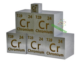Chromium metal 25.4mm cube 99.95% (1 inch)