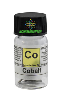 Cobalt metal shiny flakes 2 grams 99.9%