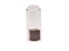 Red Phosphorus Denisty Cube flat bottom ampoule argon sealed (10mm cube)