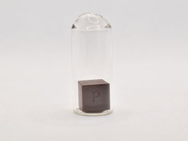 Red Phosphorus Denisty Cube flat bottom ampoule argon sealed (10mm cube)