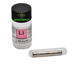 Lithium metal oxide free argon sealed big rod 0.6-0.8 grams in vial