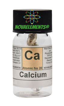 Calcium metal crystals 1 gram argon sealed ampoule, oxide free, in vial 99.9% pure