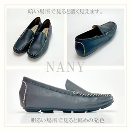 モカシンシューズ　70001　ネイビー
