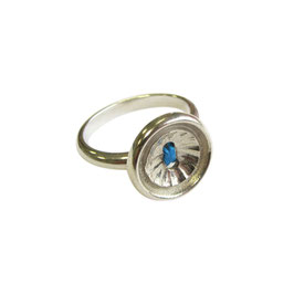 Knoopjes ring groot - blauw