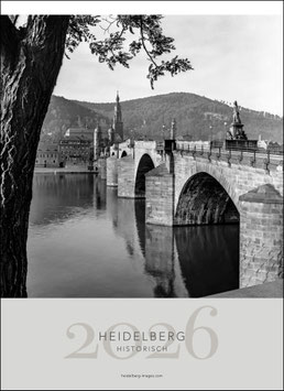 Historischer Heidelberg-Kalender 2026 schwarz-weiss