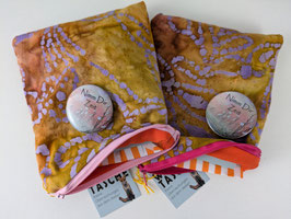 Wunder-Tasche KLEIN BatikOrange (ca. 15x15 cm)