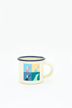 Emaille Mini Becher Gr. S aus Omas Zeiten versch. Designs