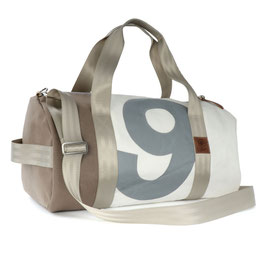360° Reisetasche Pirat weiß/taupe Zahl grau