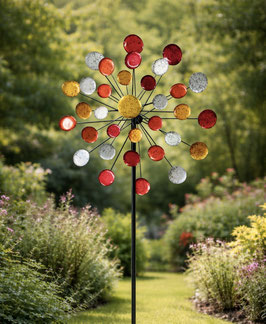 Stilvolles Windspiel Galaxy Triple XL aus Metall