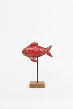 Dekorativer Fisch "Shabby Barrel" aus Metall in 2 Größen