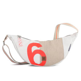360° Unisextasche Roop RESQ weiß/sand Zahl orange