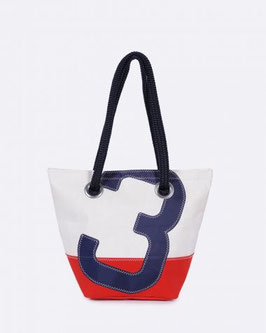 727 Shopper Handtasche Legende weiß/rot Nr. 3 marine