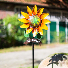 Windspiel Single Sunflower aus Metall
