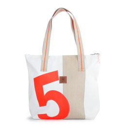 360° Shopper Welle RESQ weiß/sand Zahl orange