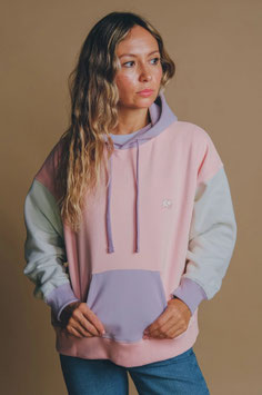Trendsplant Oversize-Hoodie mit Colorblock-Muster in pink