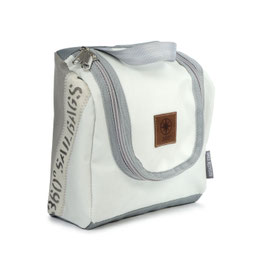 360° Kulturtasche Matrose XL weiß/grau Stencil Druck