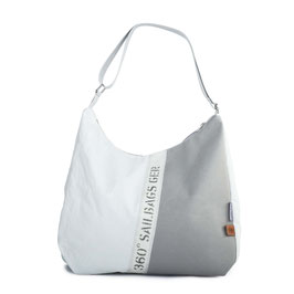 360° Shopper Bucht weiß/grau Stencil Druck