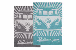 VW T1 Bus Geschirrhandtuch 2er Set petrol/schwarz