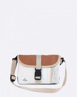 727 Lenkertasche Schultertasche Scooty blau / mandel