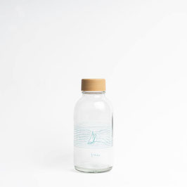 Carry Bottles Trinkflasche aus Glas "Sail Away" 0,4 l