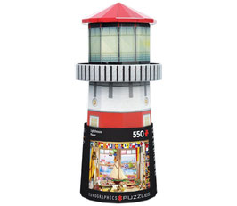 Puzzle Leuchtturmzimmer 550 Teile in Blechdose