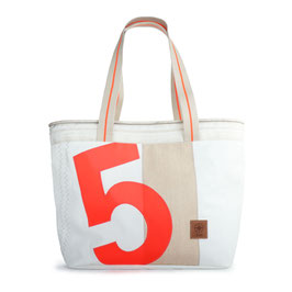 360° Shopper Watt weiß/sand Zahl orange
