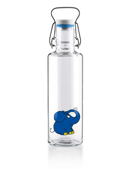 Soulbottles Trinkflasche aus Glas "Der Elefant" 0,6l