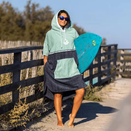 Cooler Unisex Surf Poncho in marine/türkis