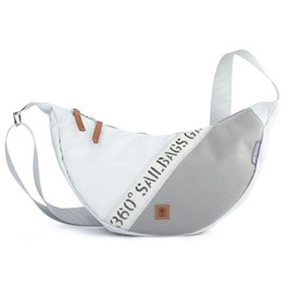 360° Unisextasche Roop L weiß/grau Stencil Druck