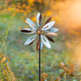 Stilvolles Windspiel Antik Flower Duett aus Metall