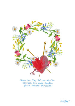 Postkarte "Stricken"