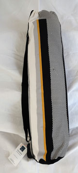 Yogamattentasche,weiß, gelb, schwarz mit Streifen