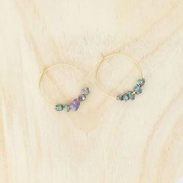 EARRING Creole Rainbow Quartz