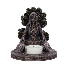 Keltische Göttin Danu Kerzenhalter Statue