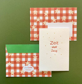 Zeit statt Zeug