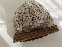 Beanie, auf beide Seiten tragbar, beige braun