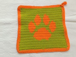 Topflappen orange, olive