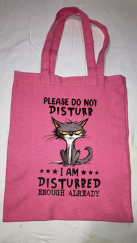 Tasche Please do not disturbed rosa